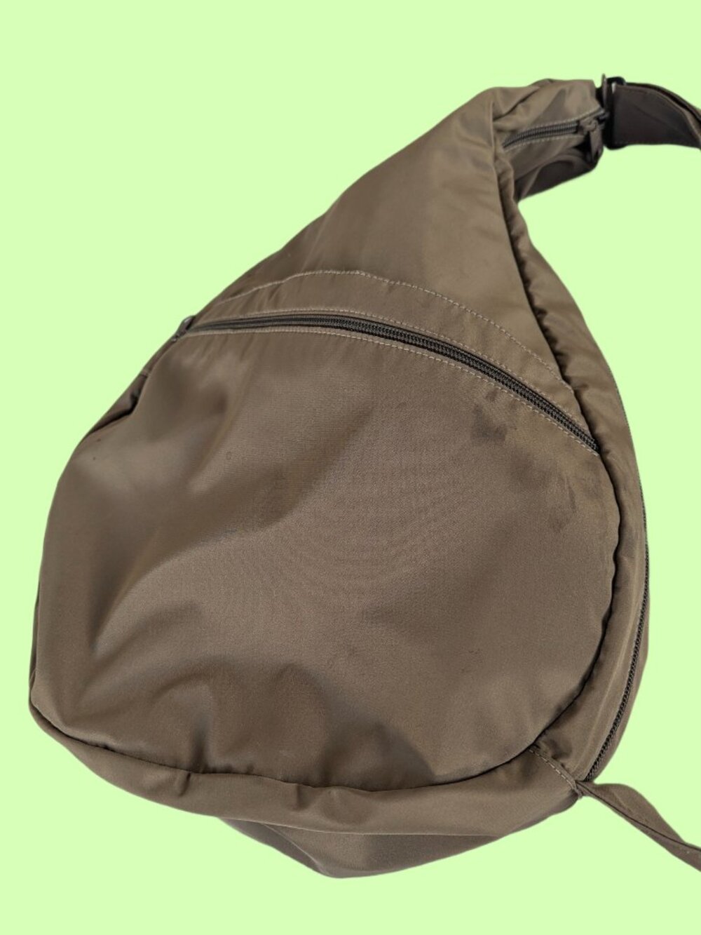 Brown/Tan Nylon AmeriBag Healthy Backpack Sling - Many Pockets
